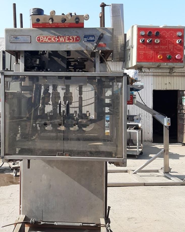 Pack West #Auto200, Automatic Screw Capping Machine, 200 containers/min., 2-tier stabilizing belt
