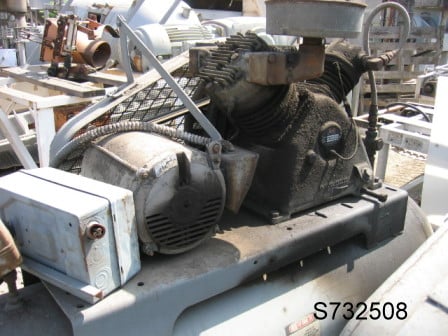 200 psi, Worthington #Size-6Ai, Air Compressor, 3.5" x 2.25" unit, 200 psi receiver tank, 10 HP, 220/440 V