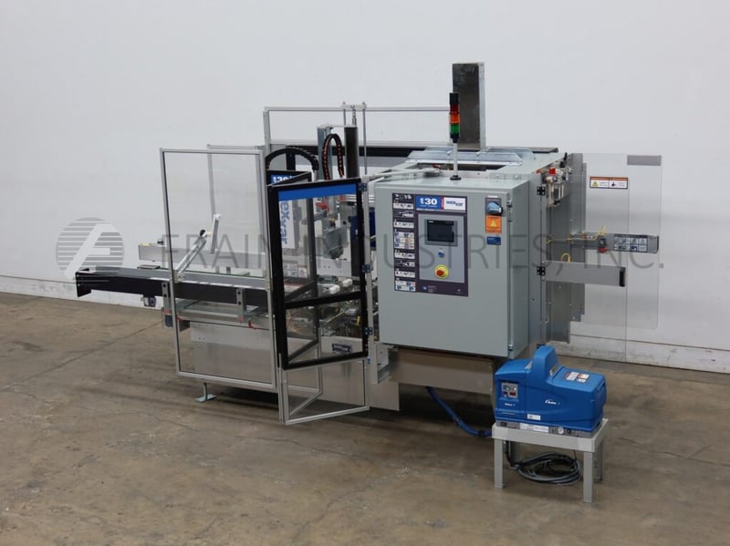 Wexxar #WF30H-LTR, automatic, in line case erector, bottom hot melt glue sealer, 5-30 cases per minute