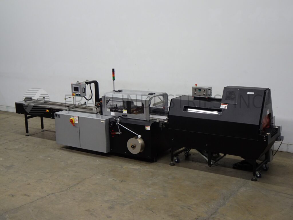 Arpac #S18-DC, horizontal, continuous motion, flow thru shrink wrapper and bottom lap sealer with model XT18
