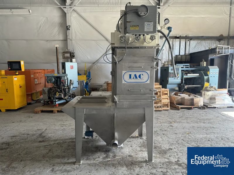 IAC Bag Dump Station, Stainless Steel construction, with integrated dust collector and blower