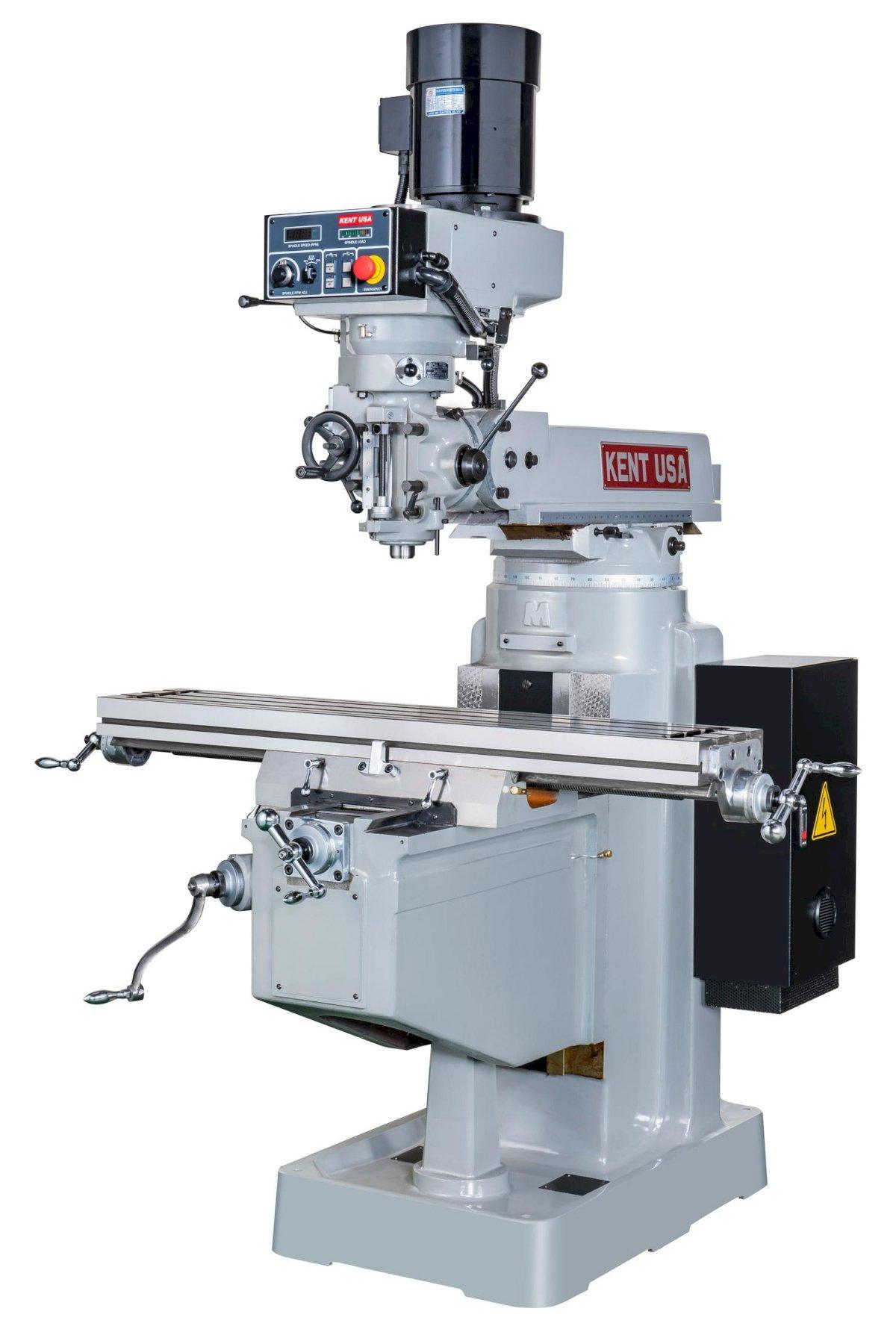 Kent USA #KTM-3VKF, manual knee mill, 10