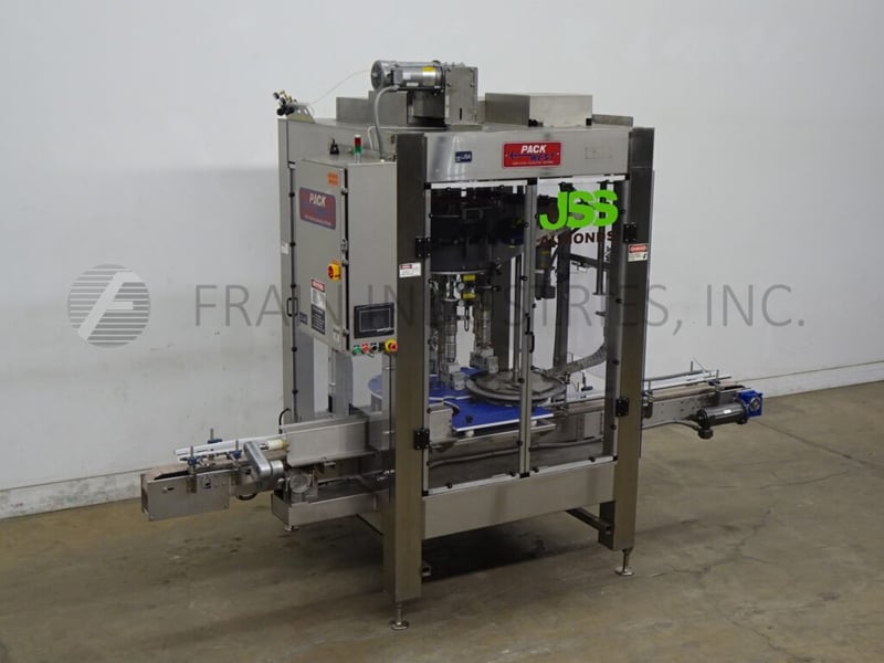 Pack West #4-Royal, automatic, Stainless Steel, 4-head rotary, chuck-style capper