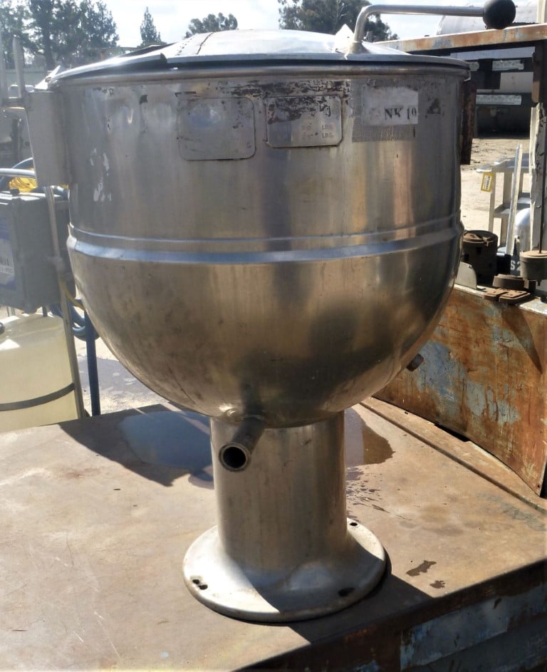 40 gallon Groen/Dover #PT-40 SP, Steam Kettle, Stainless Steel, 26" diameter x 22" deep, 1.5" bottom side