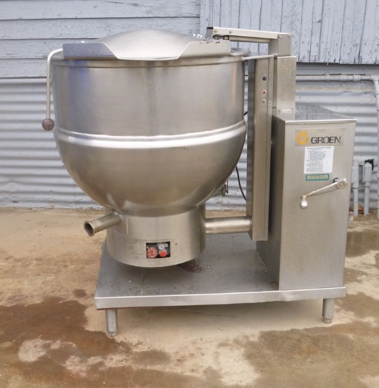 60 gallon Groen/Dover #DHT/1-60, Jacketed Tilting Kettle, Stainless Steel, 30" diameter x 25" H, 50 psi @