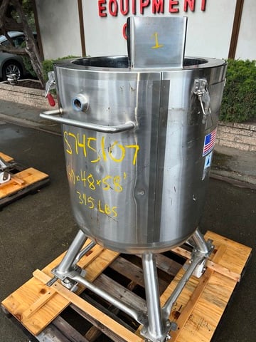 33 gallon Precision Stainless, Stainless Steel Jacketed Tank, 100 psi @ 300 to -20 deg F, 20" diameter x 28"