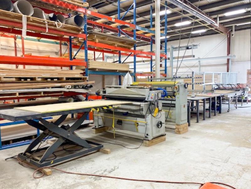 60" Osama Complete, Feed Through White Glue Laminating Line, 60" x 120