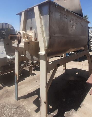 87 cu.ft. Strong Scott #IMS87, Double Ribbon Mixer, Stainless Steel, 98" L x 45" width x 48" deep Trough, 8"