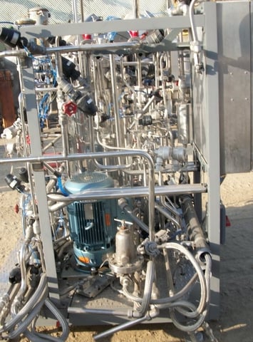 LSL Biolafitte #110L, Stainless Steel Bioreactor/Fermenter, for cell culture, 25 gallon, 20" diameter x 36"