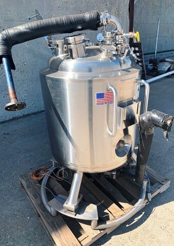 53 gallon Precision Stainless, Stainless Steel Pressure Tank, 24" diameter x 30" straight side, 3" diameter