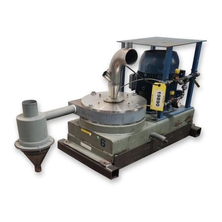 Cyclo-Tex Inc, vertical shaft impact mill, used to grind chrome metal powders