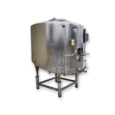 500 gallon Tolan, Stainless Steel sanitary insulated slant bottom liquid tank