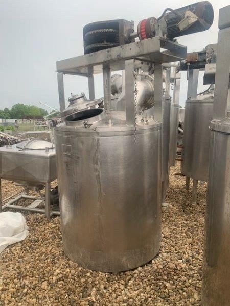 400 Gallon Lee 250u9ms Stainless Steel Jacketed Mix Tank Fv Internal