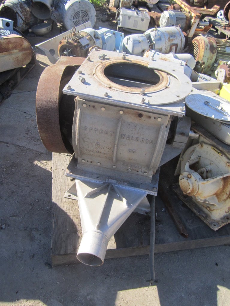 10" Sprout Waldron #16x14, Rotary Airlock Valve, Stainless Steel, 4" airvey outlet, 1.5 HP, 220/440V