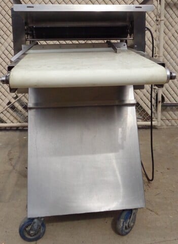 Lucks #LSM-24, Dough Sheeter, Single shear, Stainless Steel, 24" width x 40" L conveyor, 3/4 HP, 120V, 1725