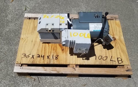 Leybold Trivac #D8B, Stainless Steel vacuum pump, 3/4 HP, 3/4" inlet/outlet