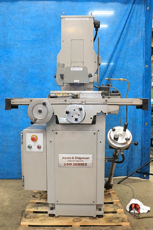 6" x 18" Jones & Shipman #540LH, hand feed surface grinder w/ roller bearing table, 7" x 1/2" W x 1- 1/4" B