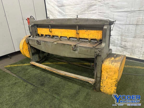 12 gauge x 6' Wysong #1272, power squaring shear, 24" rear operated manual back gauge, 12 hold downs, 5 HP