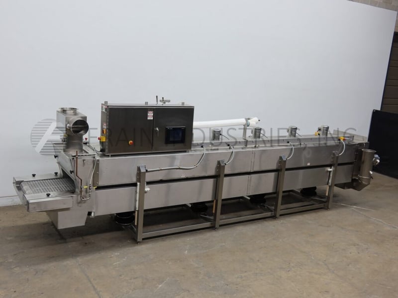 Cryogenics Systems #CES-LT-LIN-20FTx2FT-PODB, liquid nitrogen freeze tunnel, with 25" wide x 282" long belt