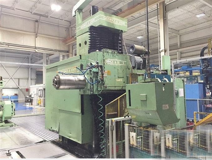 6" Giddings & Lewis #G60FX, CNC floor type horizontal boring mill, G & L 8000M-B Control, 50 HP, power draw
