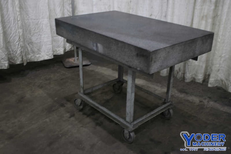 36" x 48" x 6-1/4" DoAll, granite plate on stand, charcoal color, grade B