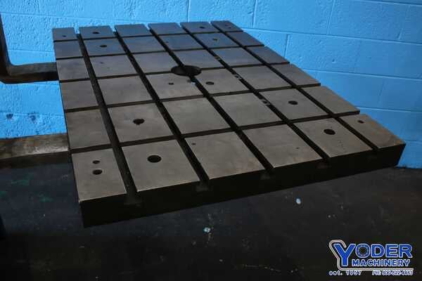 32-1/4" x 46-1/4" x 3" T-slotted bolster plate, steel construction