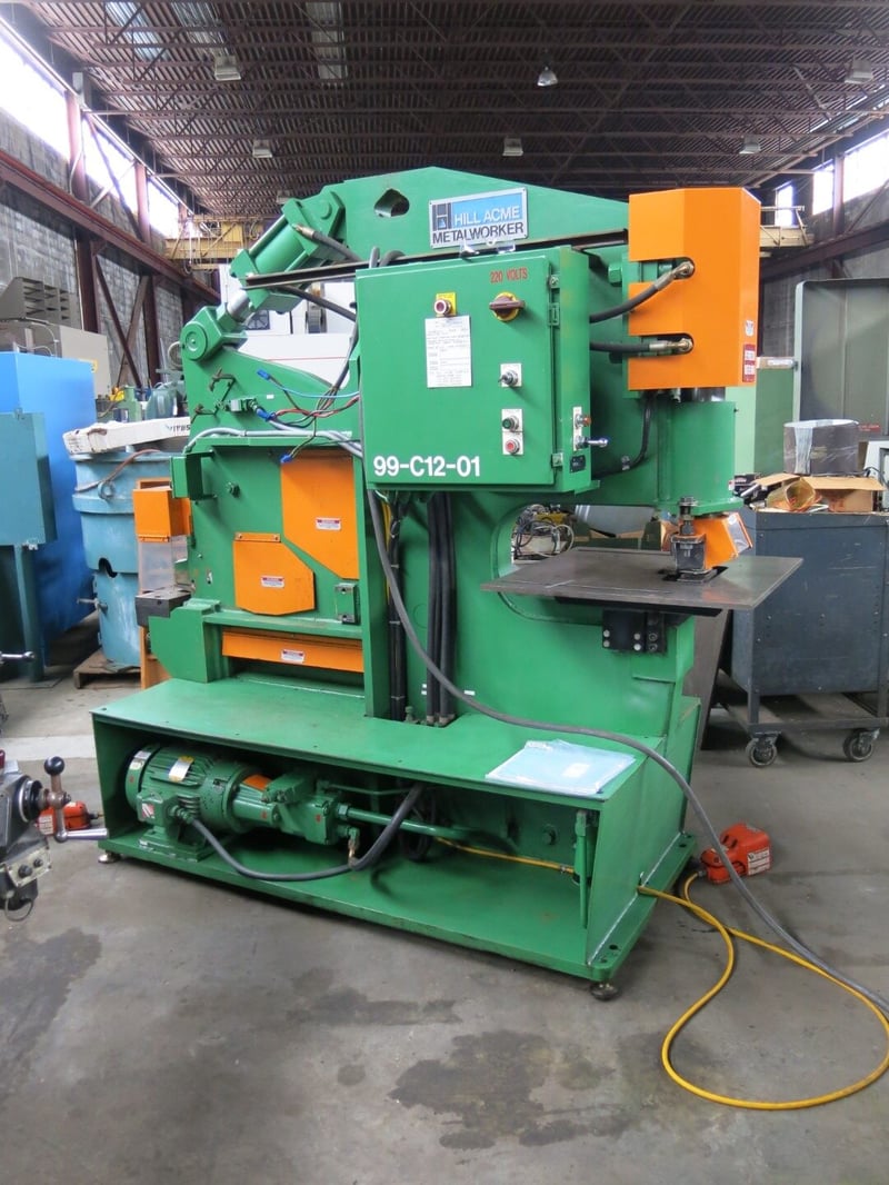 6" x 6" x 1/2" Hill-Acme #6A, Hydraulic Ironworker, 105 Ton Punching