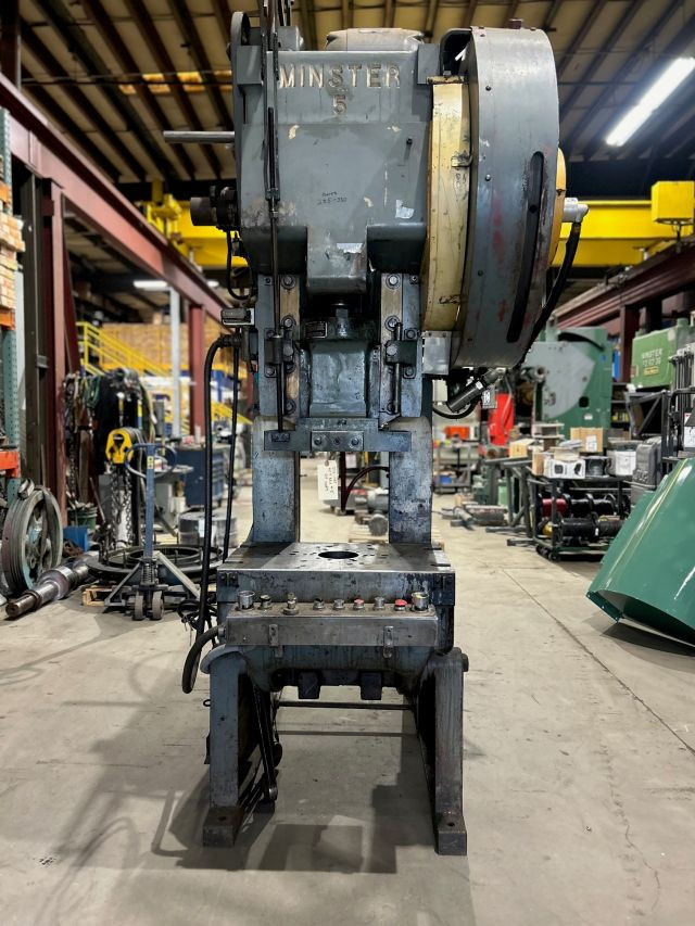 45 Ton, Minster 5, OBI press, 6" stroke, 12" Shut Height, 2.75" slide