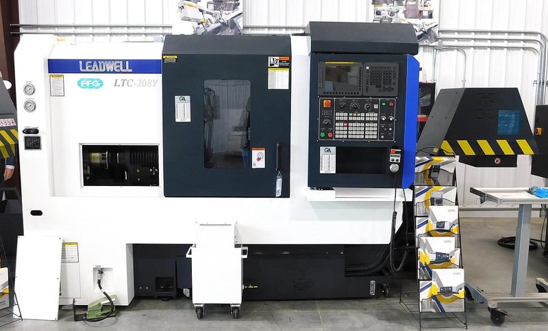 Leadwell #LTC-208Y, CNC turning center, 22.4" swing, 8" chuck, 2.5" bar, 12.6"dia., 18" lgth, A2-6, 12