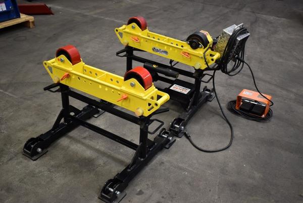 4 Ton, LJ Welding #HD2L-100/150, pipe turning rolls, 2"-36" pipe diameter range, variable speed, foot pedal