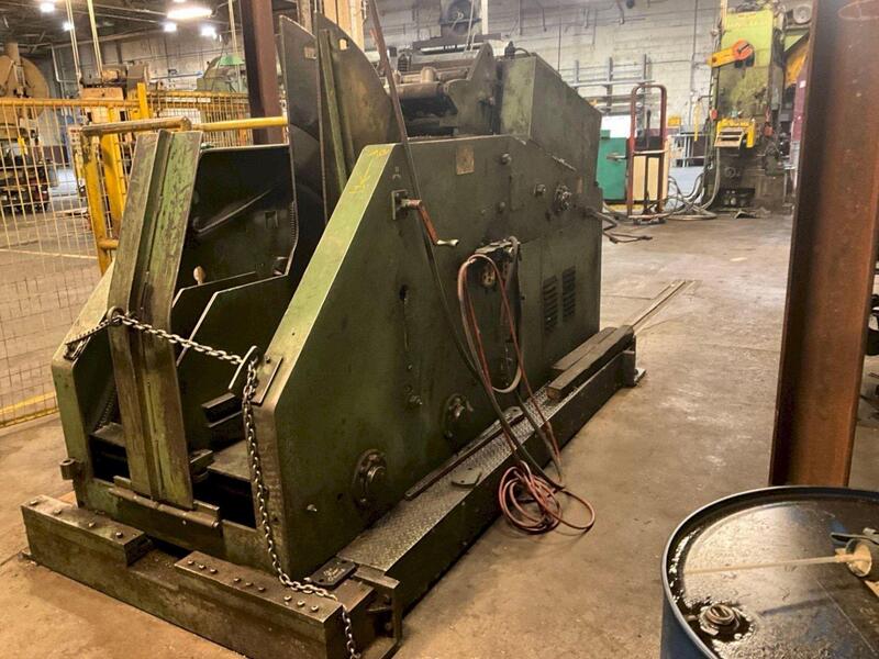 6000 lb. Littell #620D-HVS-C60, coil cradle & straightener, 20" x .187"stock, 7-roll, entry & exit pinch