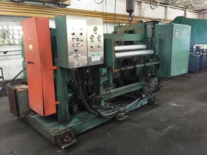 Memco #50, Hydraulic Embosser, 50 Ton, 15" roll diameter, 50" over roll width, 20 HP Wer Drive