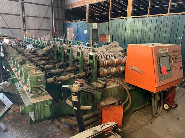 14 Stand, ASC, Panel Rollform Line, 44" roll space, 4" roll diameter, 1998