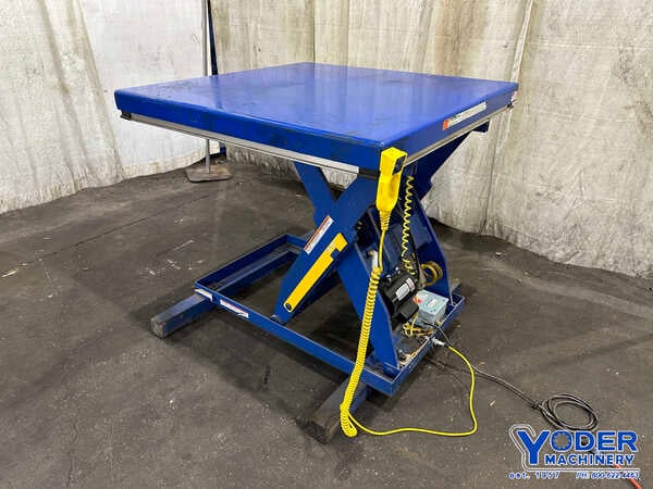 4000 lb. Vestil #EHLT-4848-4-43, hydraulic scissor lift table, 48