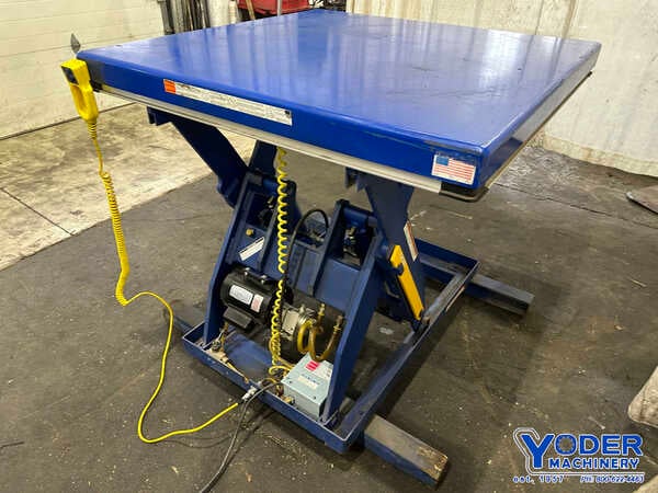 4000 lb. Vestil #EHLT-4848-4-43, hydraulic scissor lift table, 48