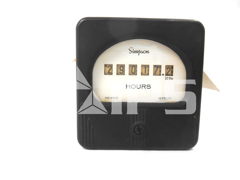 Simpson Hours Meter 230 Volts AC