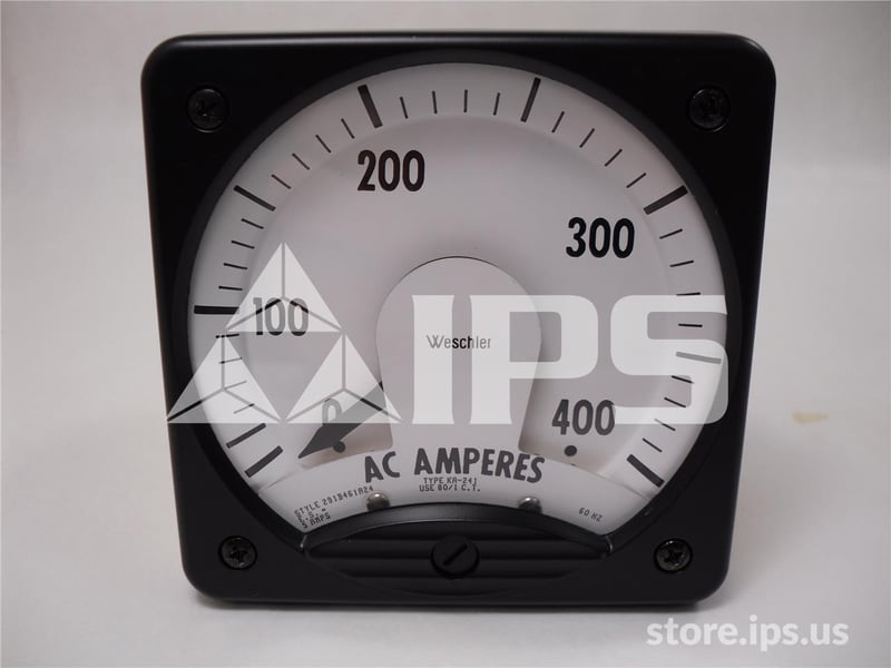 Weschler Ka-241 AC Ammeter New 0-400 Amps Full Scale, 5 Amps Max