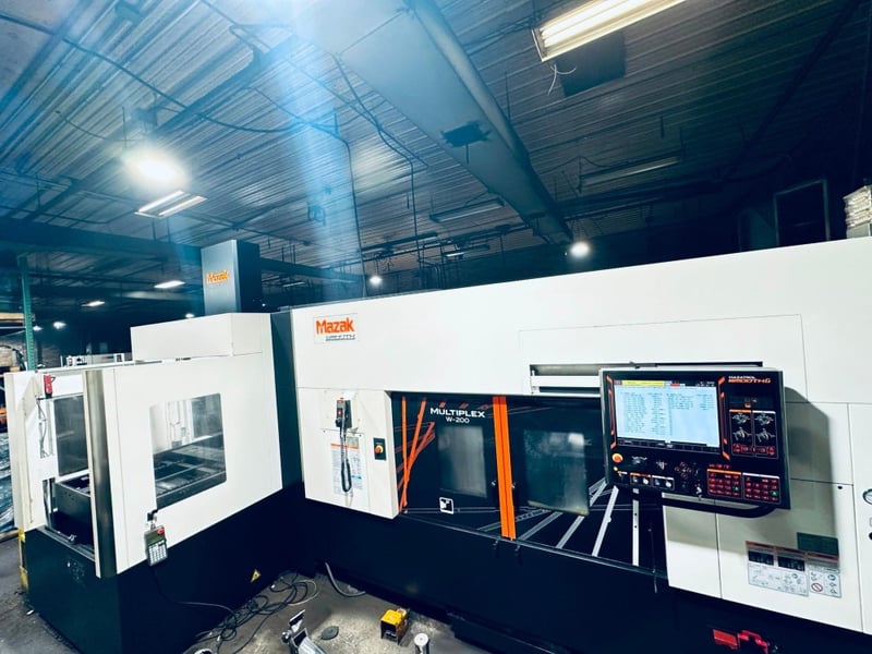 Mazak #Multiplex-W-200, dual spindle CNC turning center with