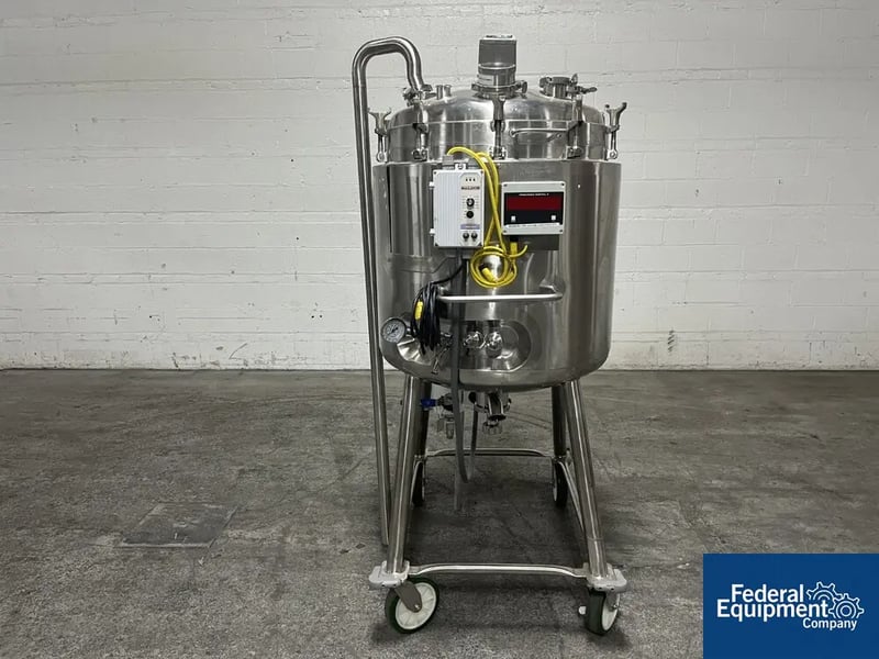 66 gallon Walker Reactor, 250 Liter, 316L Stainless Steel, 45/150 psi, 28" diameter x 20" straight side