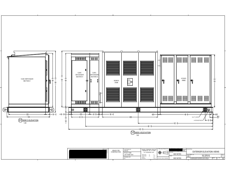 3000/4000 KVA 13800 Delta Primary, 415/240 Secondary, Siemens, dry-type ...