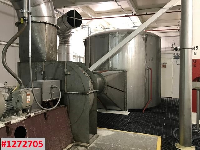 16000 cfm, 3200 sq.ft., Pneumafil #11.5-320-8, Stainless Steel baghouse dust collector, reverse air cleaning
