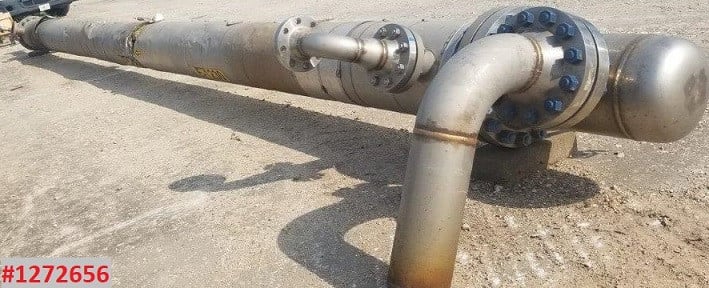 900 sq.ft., 310 psi shell, 380 psi tubes, BEM, horizontal, 1-pass 304 Stainless Steel shell, 1-pass 304