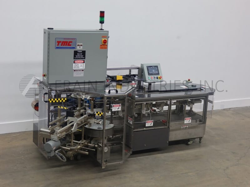 Tisma #TC-50E, semi-automatic vertical cartoner, rated from 60-150 cartons/minute