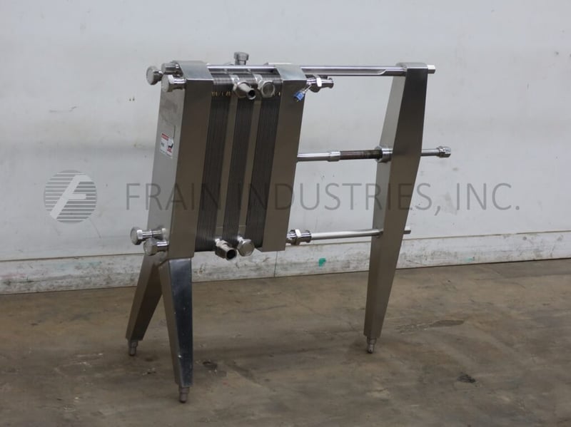 120 sq.ft., APV Paraflow, Stainless Steel, plate & frame heat exchanger, flow rate of 1-45 GPM