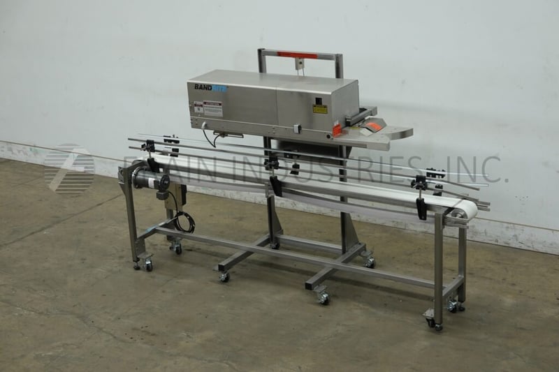 Bandrite #6000, automatic, continuous motion, band style bag sealer, 250-750 inches per minute