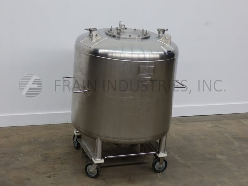 300 gallon Northland Stainless Inc., 316 Stainless Steel, internal vacuum / pressure tank, 46" dia x 51" deep
