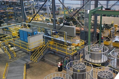 Inductoheat copper tube inline annealer, decoiler payoff table, straightener/cleaner, dwell quench sections
