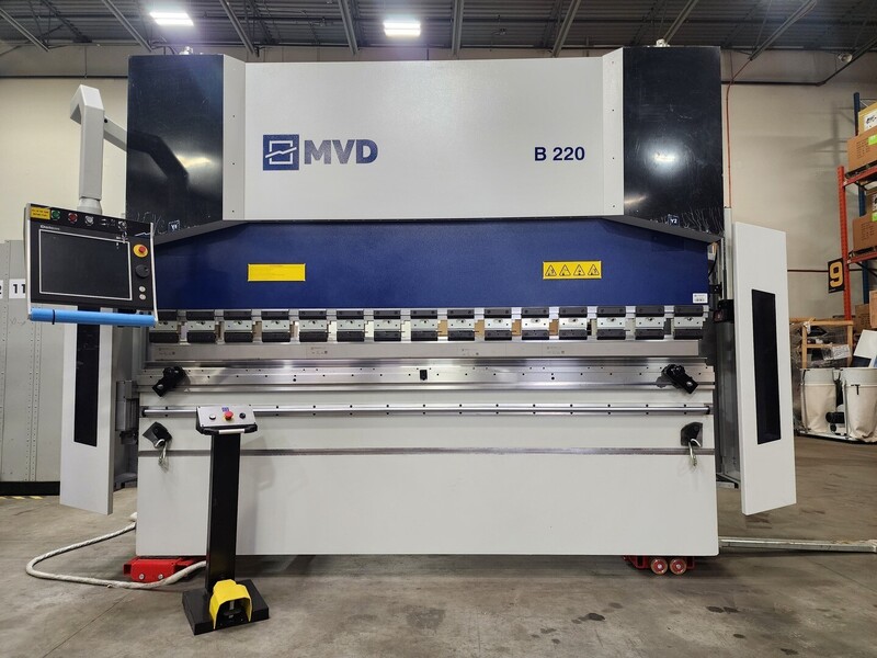 220 Ton, MVD #B220-3100 B-Series, iBend CNC Hydraulic Press Brake, 10' overall, 102.3" between housing, new