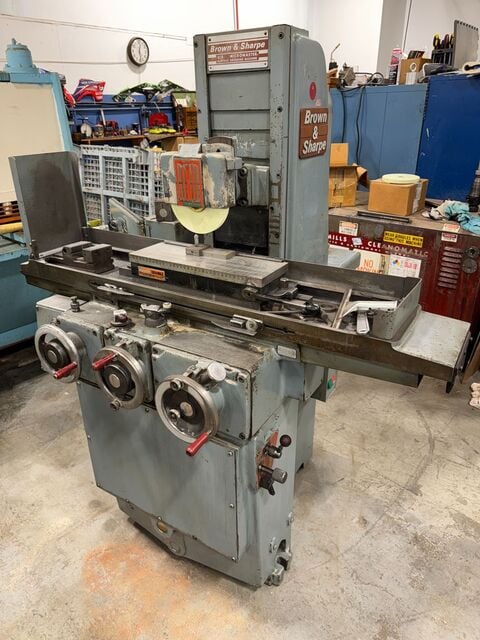 6" x 18" Brown & Sharpe #618-Micromaster, 2-Axis hydraulic surface grinder, 6" x 18" Walker permanent