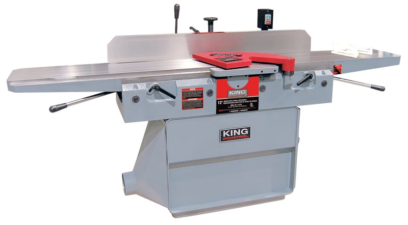 12" King Canada #KC-125FX, Industrial Jointer w/Spiral Cutterhead, 3.875" diameter Cutterhead, 0.75" x 12"
